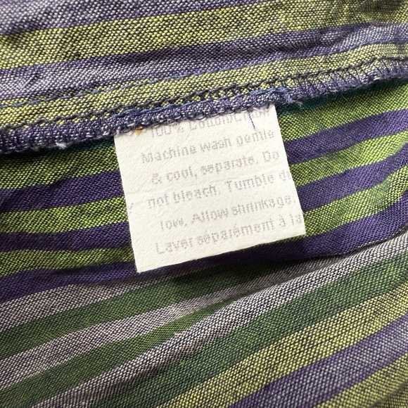 Vintage Suttles and Seawinds Tiered Striped Midi Skirt Sz M (Waist 28) Cotton - Picture 9 of 12